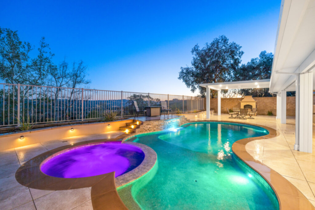 Freeform Pool on Hillside